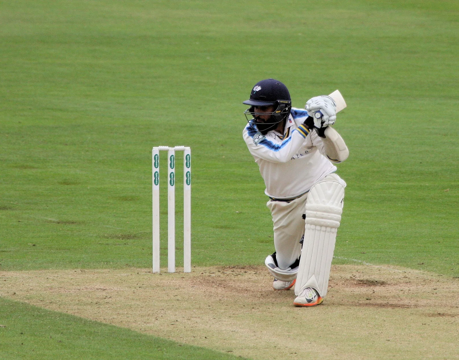 Adil Rashid batting for Yorkshire